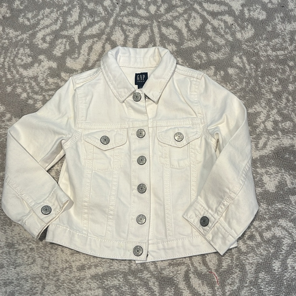 Girls white denim jacket